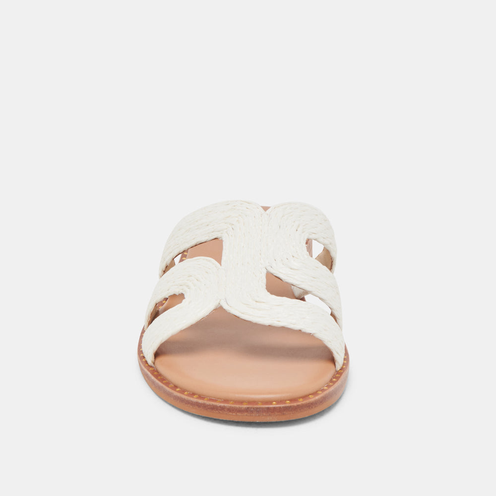 EMON WIDE SANDALS WHITE RAFFIA
 – Dolce Vita / Dolce Vita