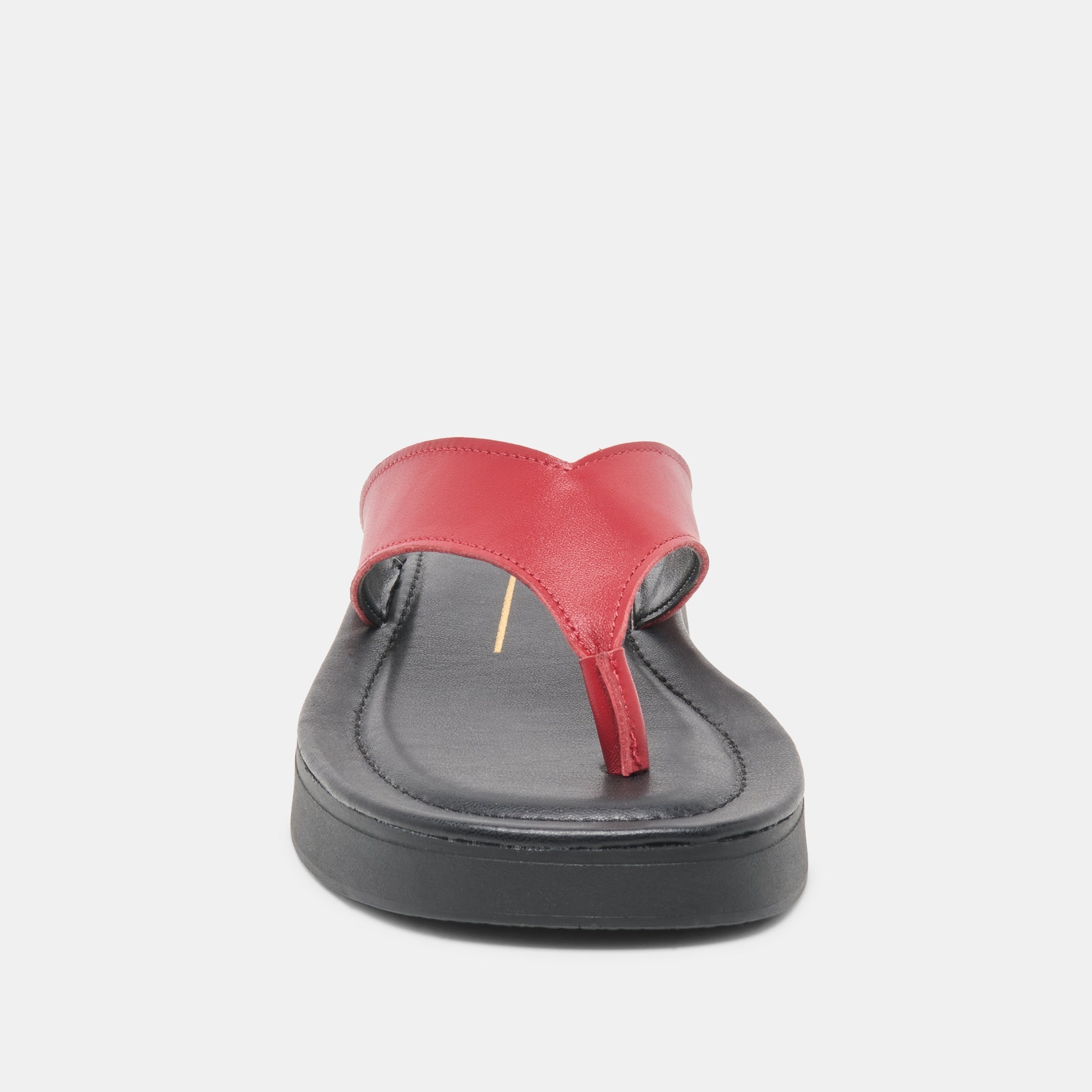 BLAYZE Red Leather Platform Flip-Flop Sandals / Dolce Vita