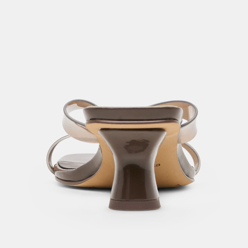 Brevel Vinyl Wide Dk Brown Jelly Heels / Dolce Vita
