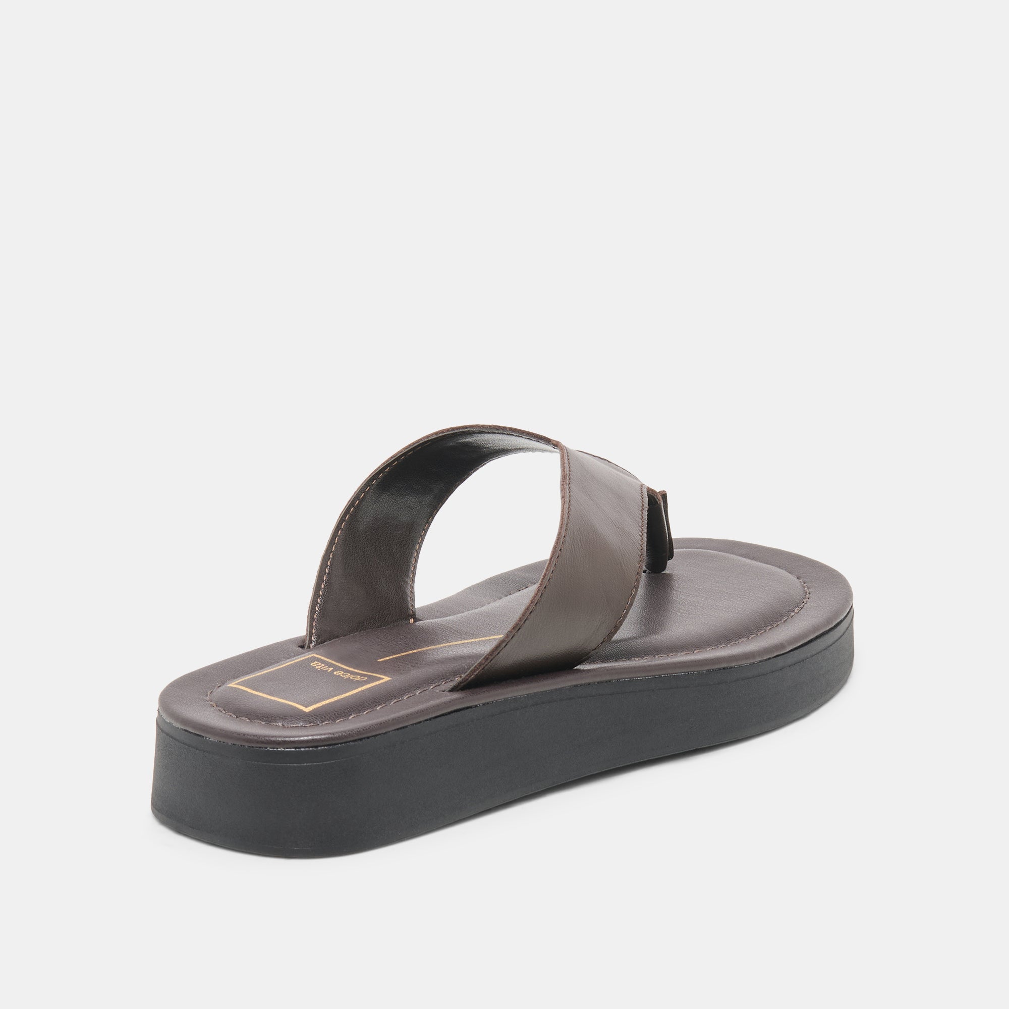 BLAYZE Dk Chocolate Leather Platform Flip-Flop Sandals / Dolce Vita