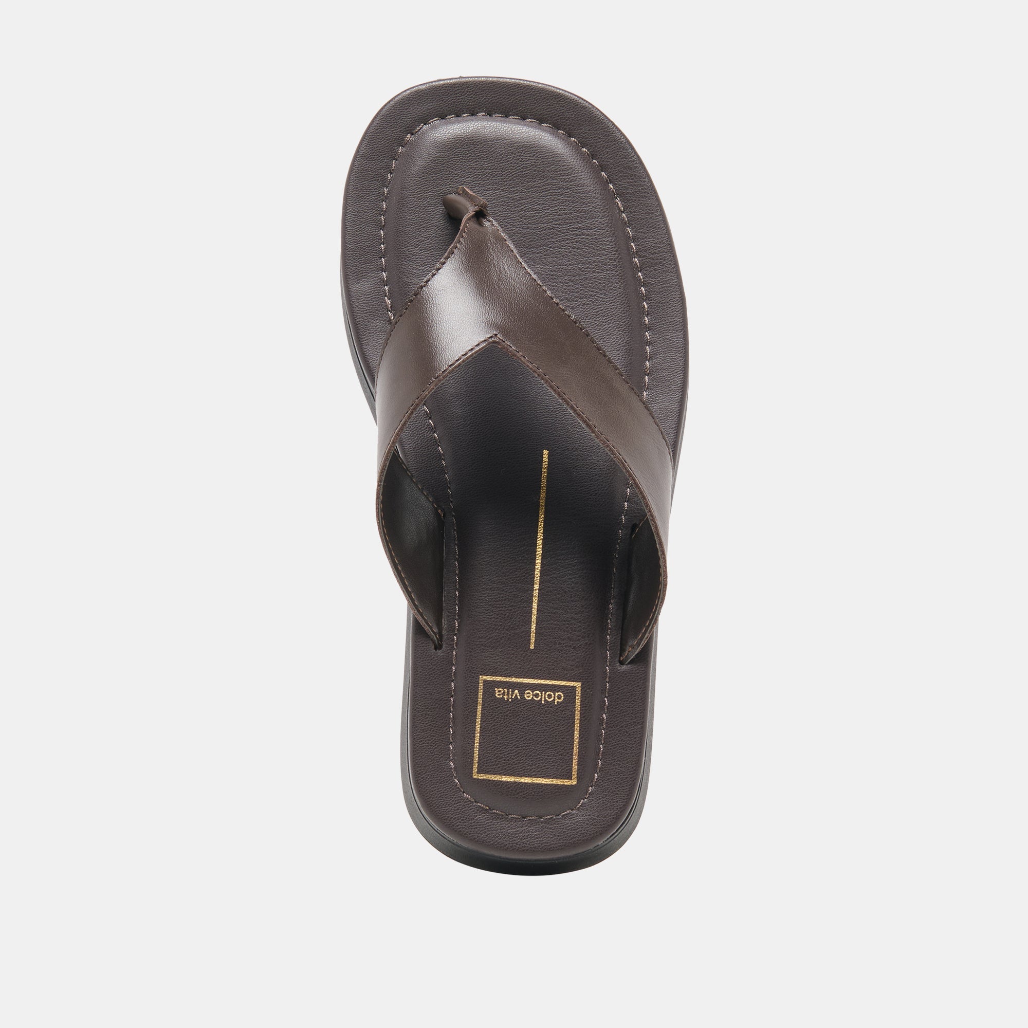 BLAYZE Dk Chocolate Leather Platform Flip-Flop Sandals / Dolce Vita