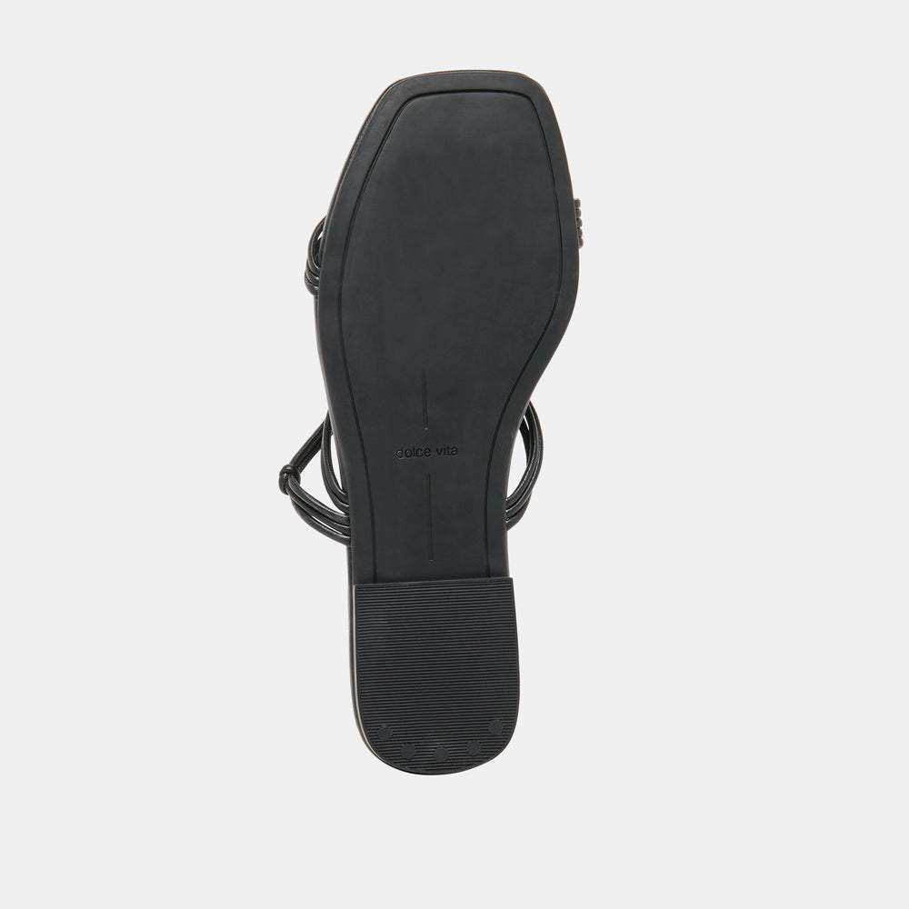 LYNDEE BEAD Black Stella Strappy Open-Toe Sandals / Dolce Vita