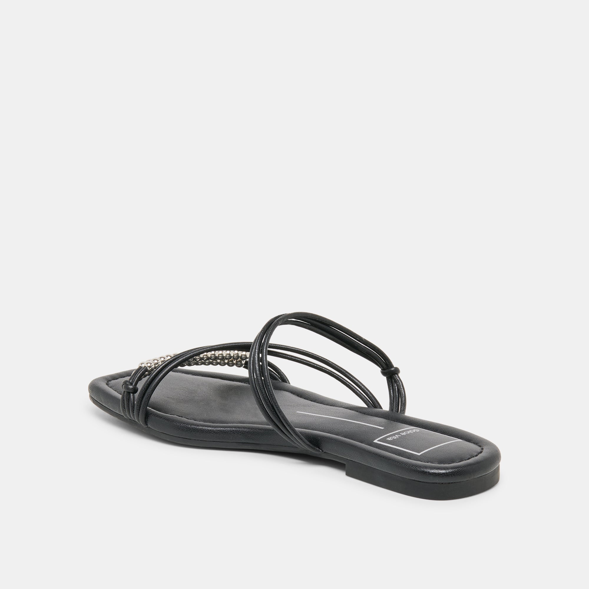 LYNDEE BEAD Black Stella Strappy Open-Toe Sandals / Dolce Vita