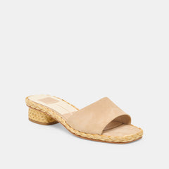 Dixi Wide Camel Suede Sandals / Dolce Vita