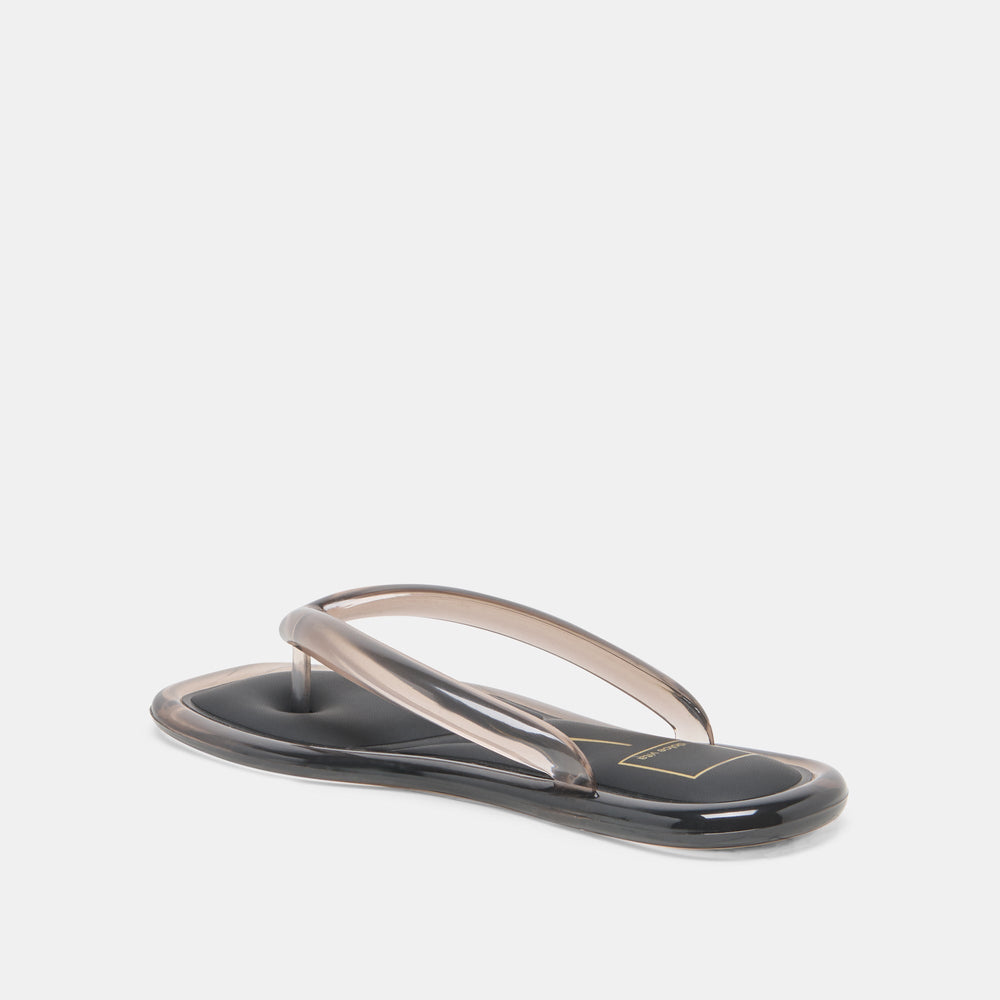 JOZEY Black Jelly Flip-Flop Sandals / Dolce Vita