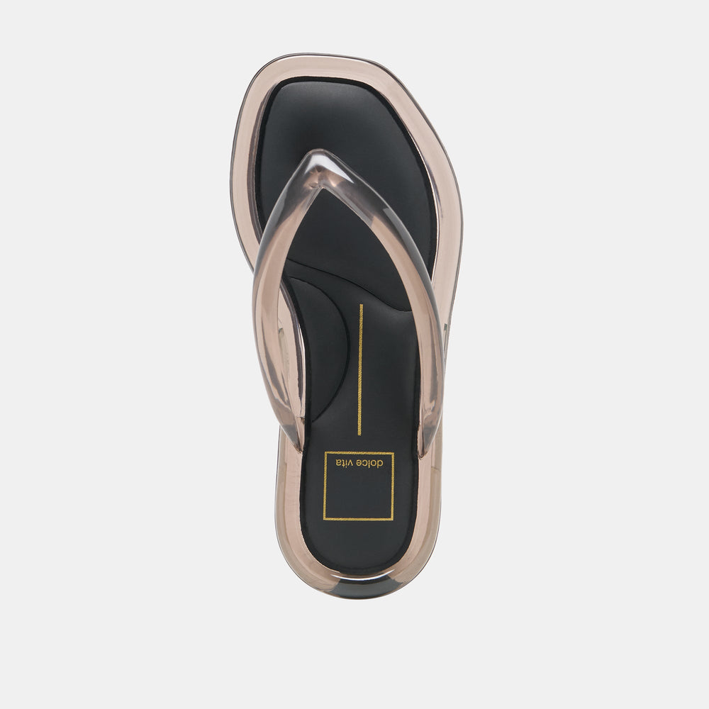JOZEY Black Jelly Flip-Flop Sandals / Dolce Vita