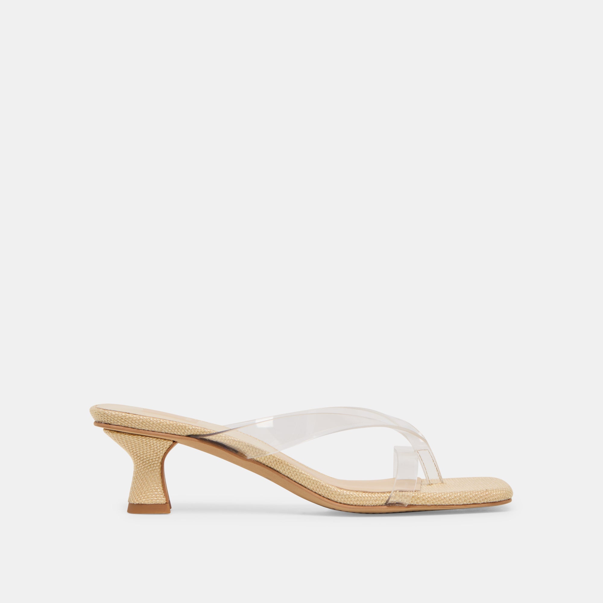 Brevel Vinyl Wide Crystal Jelly Heels / Dolce Vita