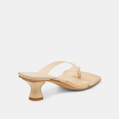 Brevel Vinyl Wide Praline Jelly Heels / Dolce Vita