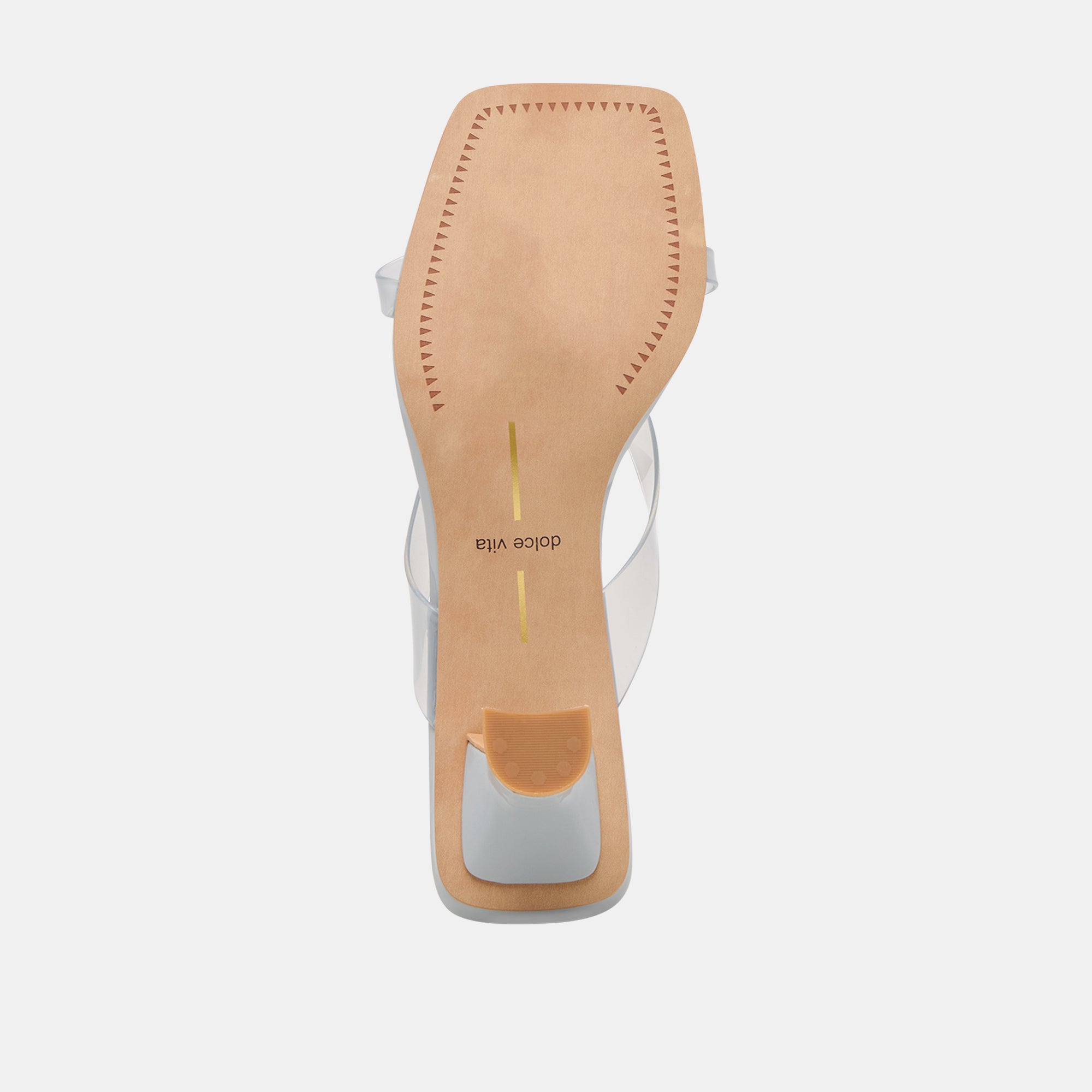 Brevel Vinyl Wide Dusty Blue Jelly Heels / Dolce Vita