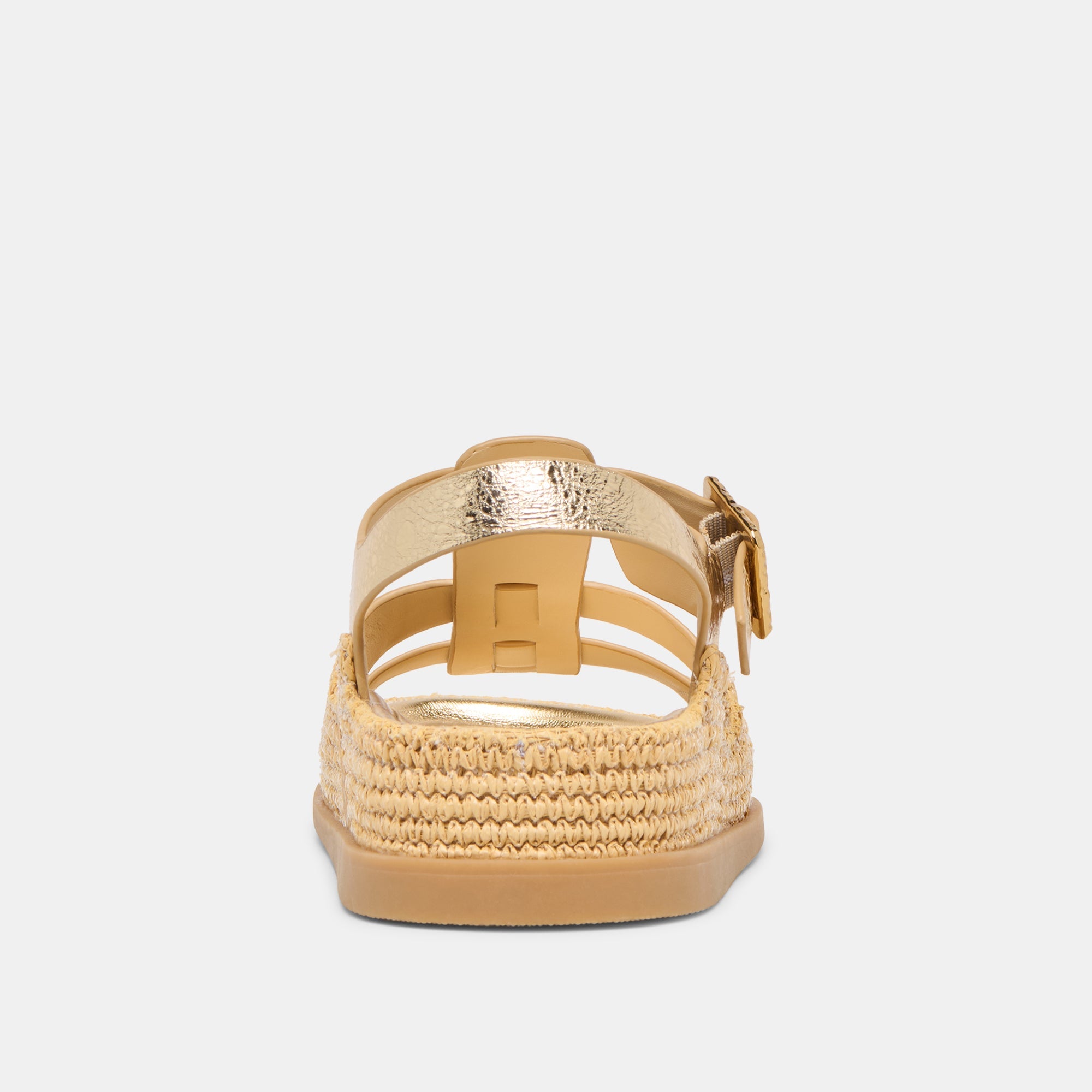 Shenna Gold Distressed Leather Sandals / Dolce Vita