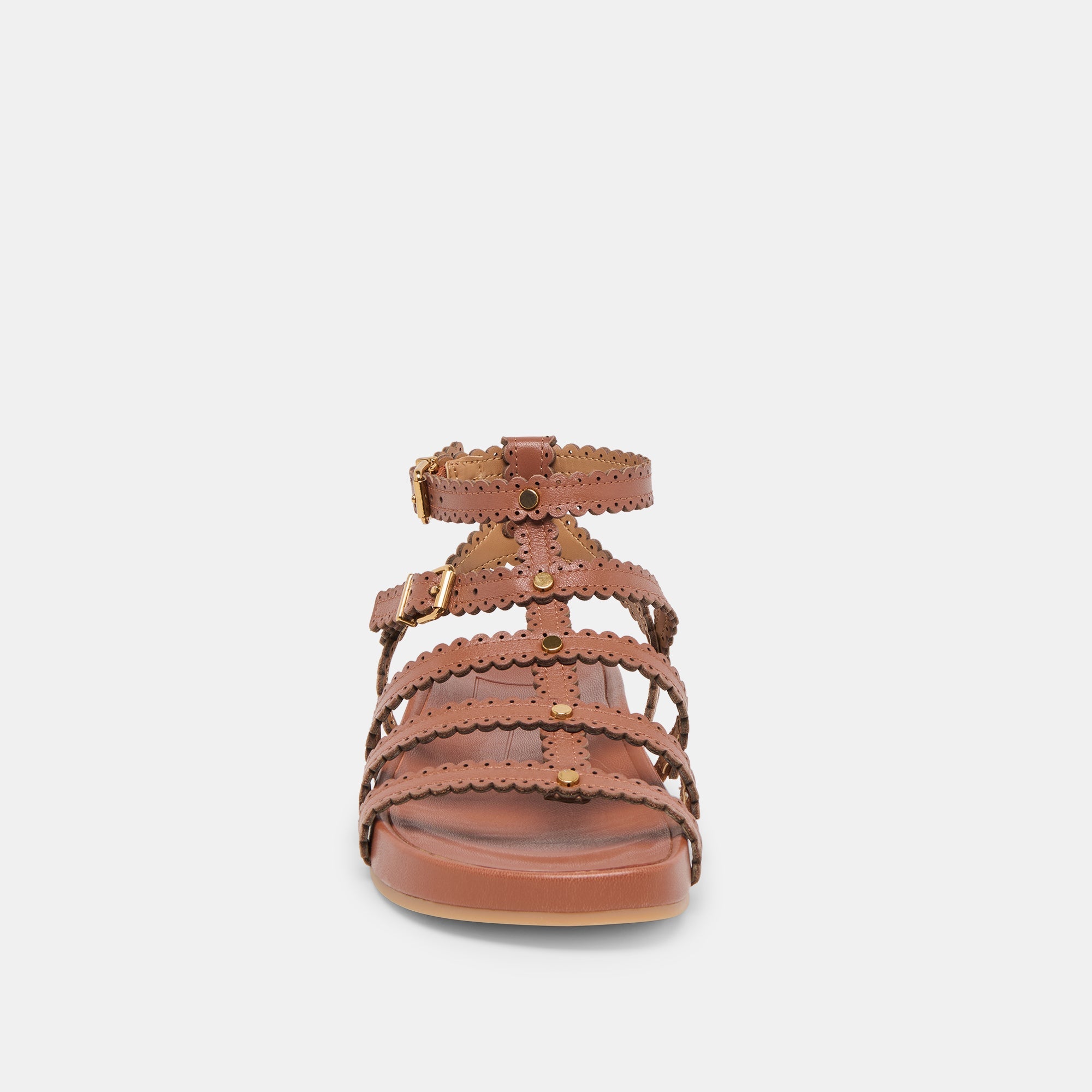 Susana Cognac Leather Sandals / Dolce Vita