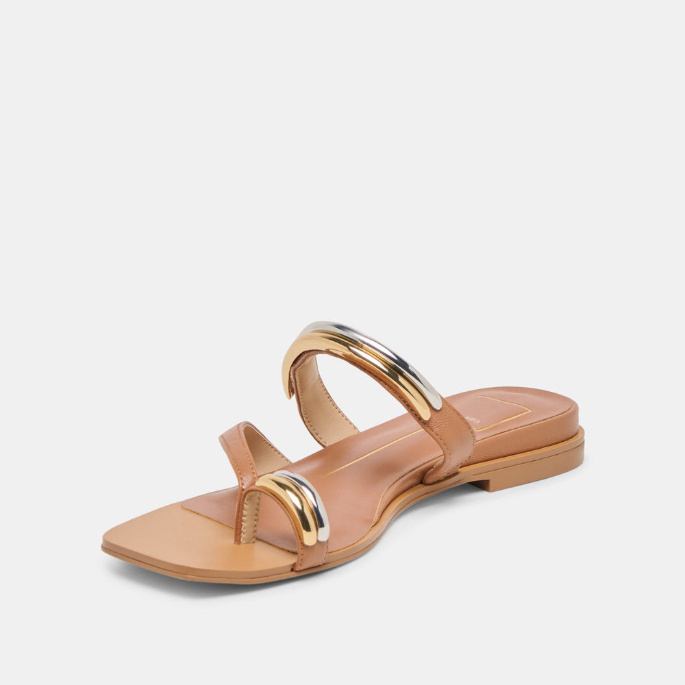Tarina Caramel Leather Sandals / Dolce Vita