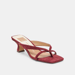 Brevel Oxblood Suede Heels / Dolce Vita