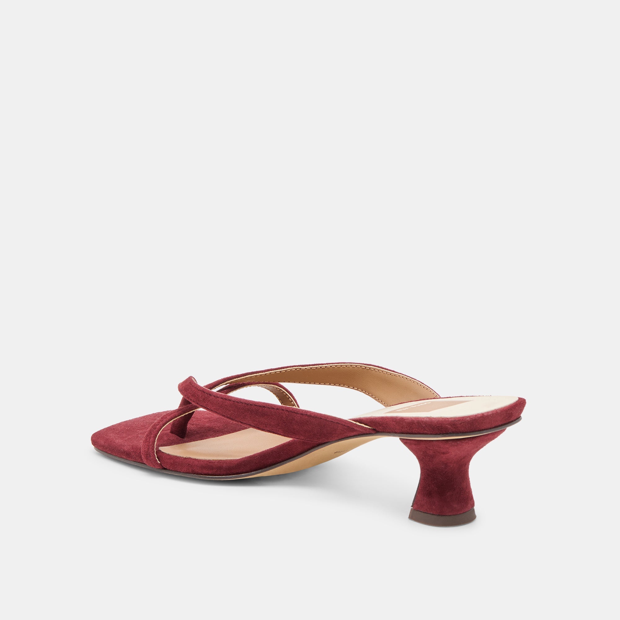 Brevel Oxblood Suede Heels / Dolce Vita