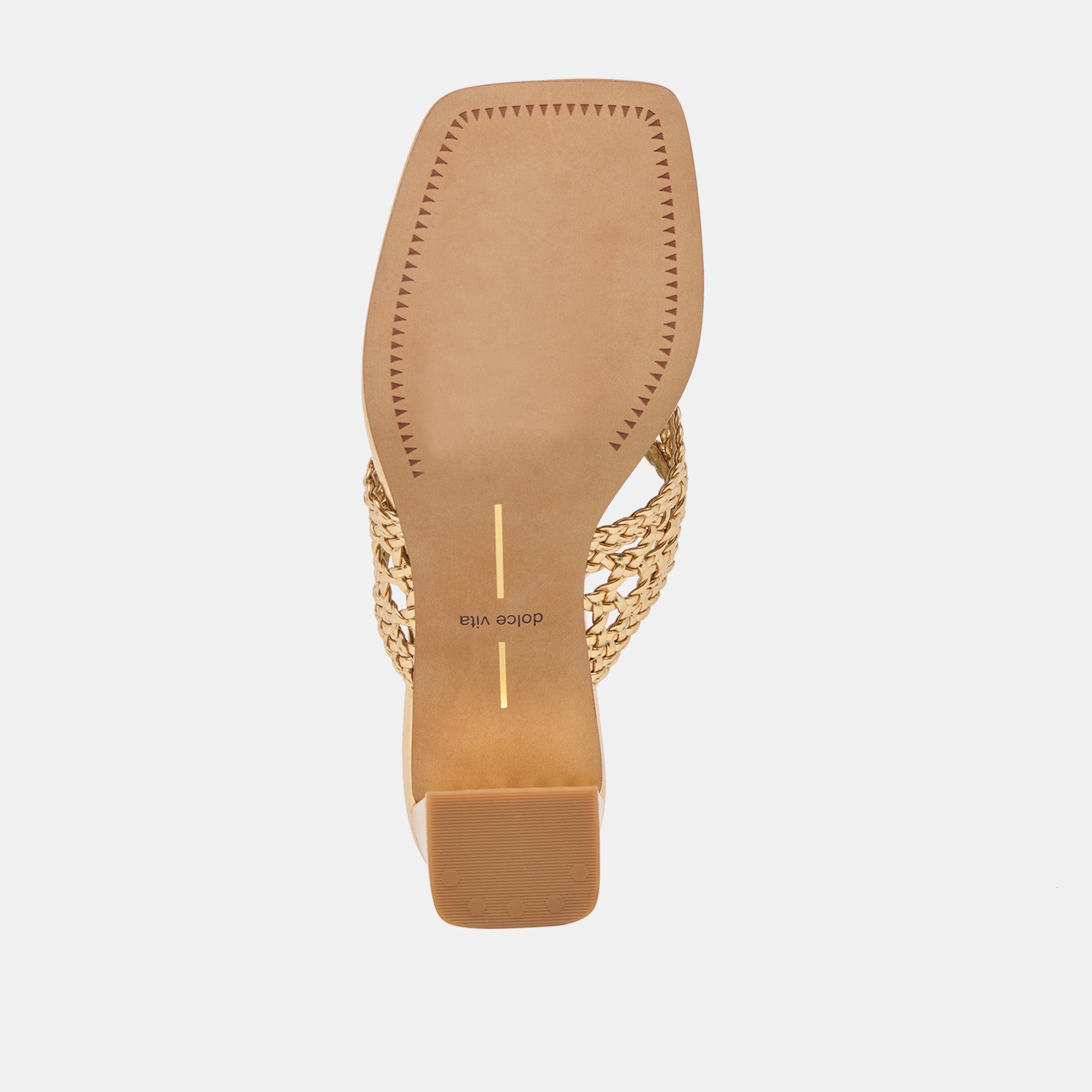 Barlo Gold Woven Stella Heels / Dolce Vita