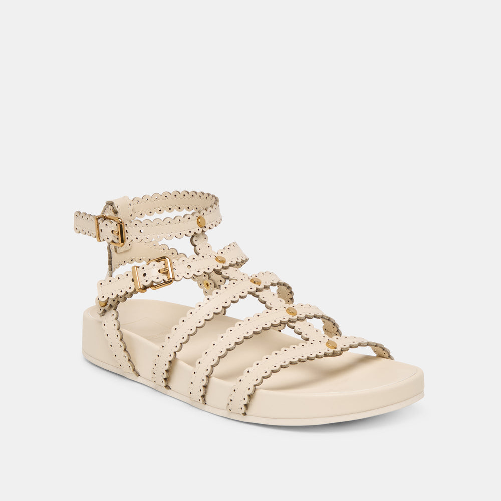 Susana Creme Leather Sandals / Dolce Vita