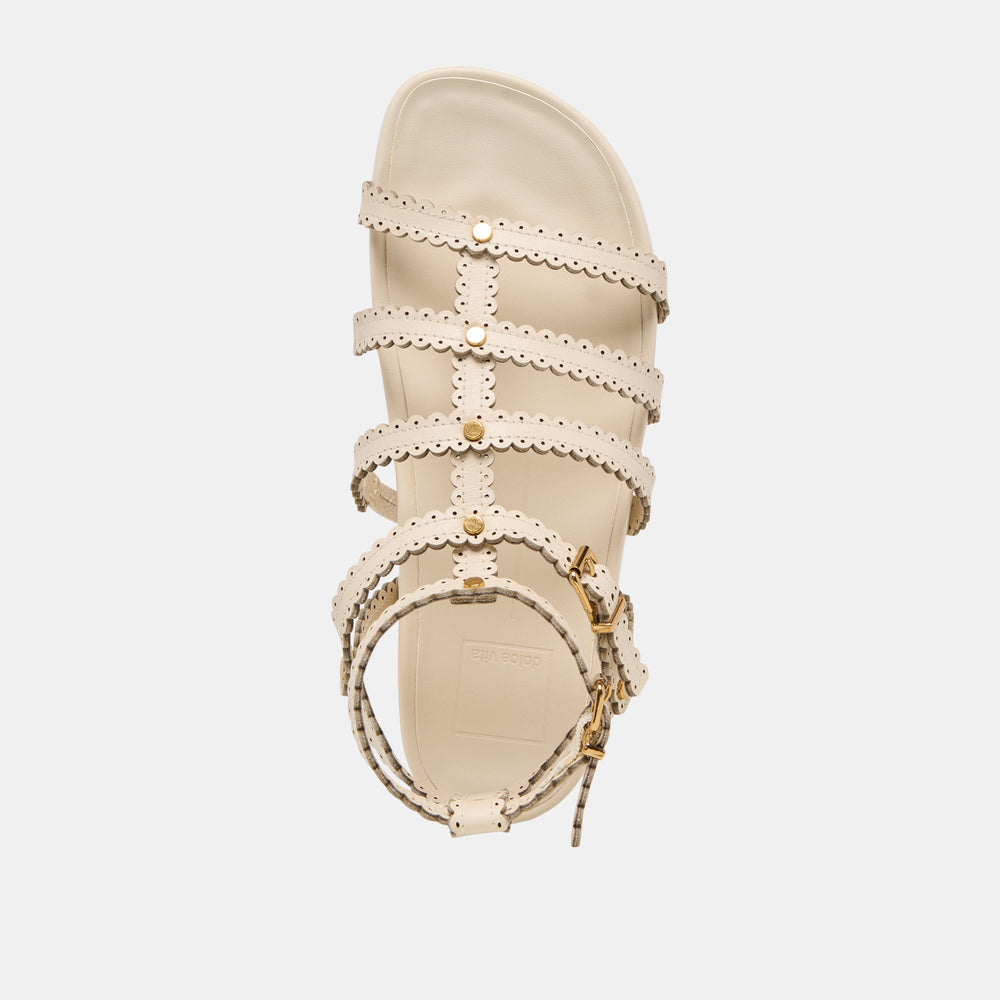 Susana Creme Leather Sandals / Dolce Vita
