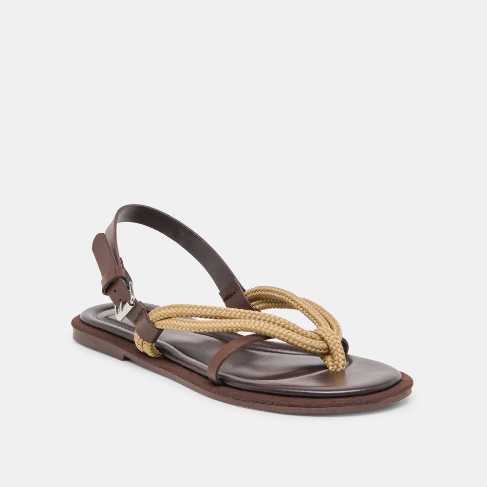 Reed Dk Brown Leather Sandals / Dolce Vita