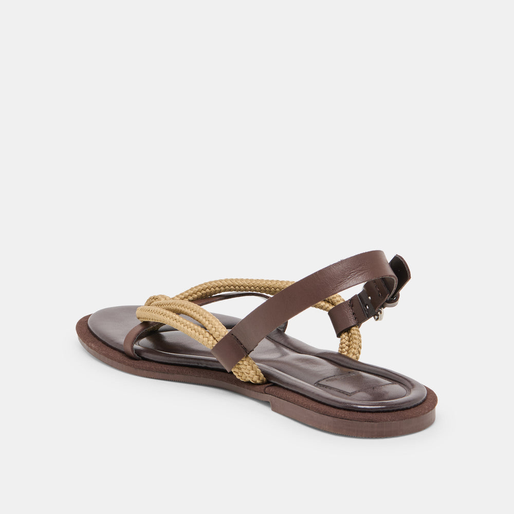 Reed Dk Brown Leather Sandals / Dolce Vita