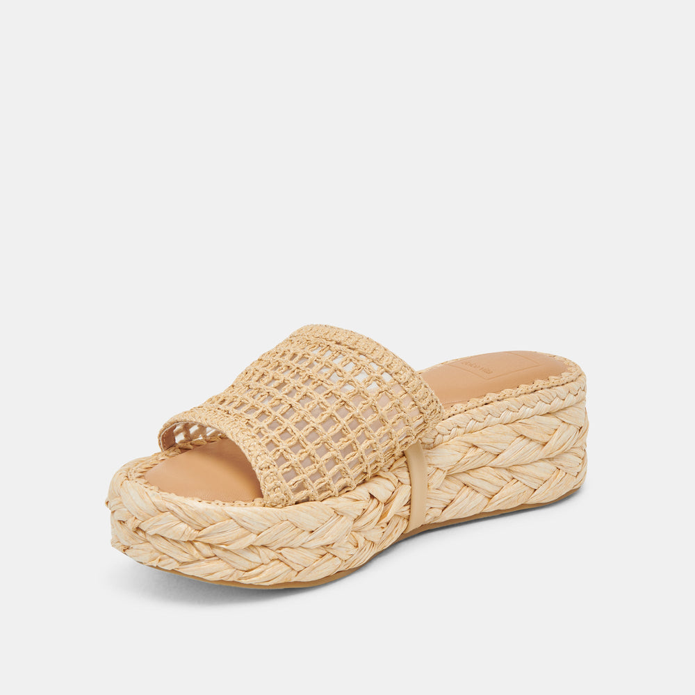 CHAVI MESH SANDALS NATURAL WOVEN RAFFIA
 – Dolce Vita / Dolce Vita