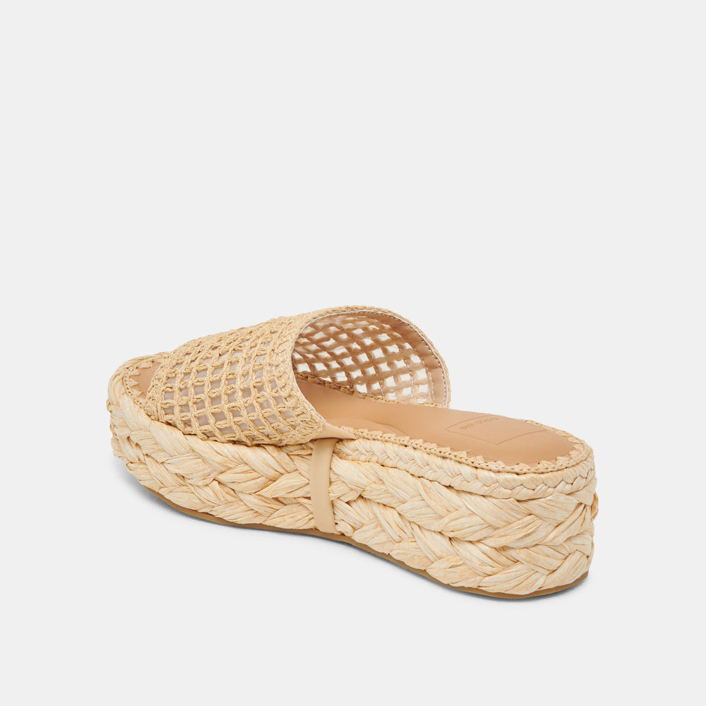 CHAVI MESH SANDALS NATURAL WOVEN RAFFIA
 – Dolce Vita / Dolce Vita