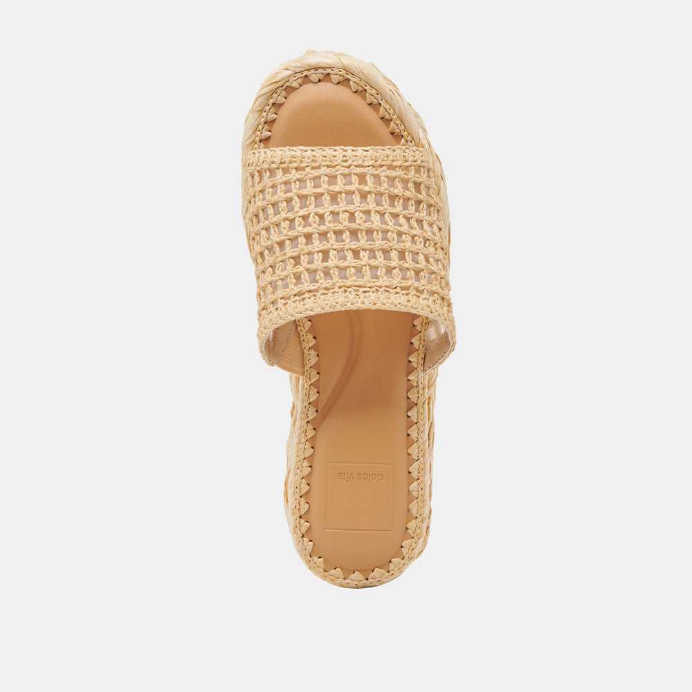 CHAVI MESH SANDALS NATURAL WOVEN RAFFIA
 – Dolce Vita / Dolce Vita
