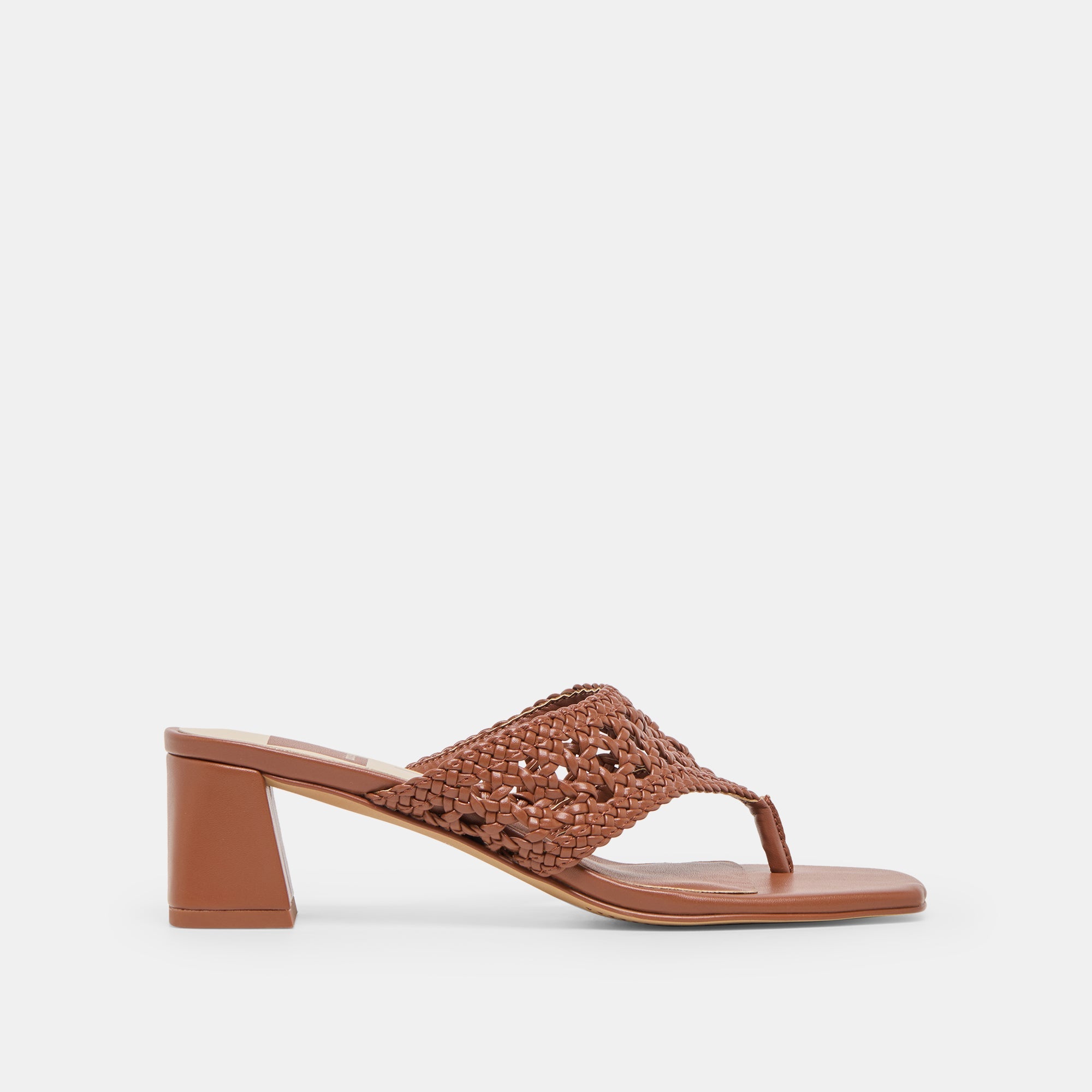 Barlo Cognac Woven Stella Heels / Dolce Vita