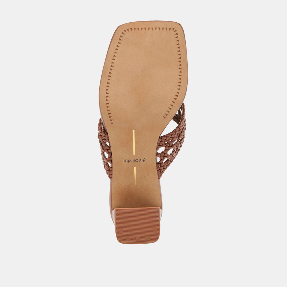 Barlo Cognac Woven Stella Heels / Dolce Vita
