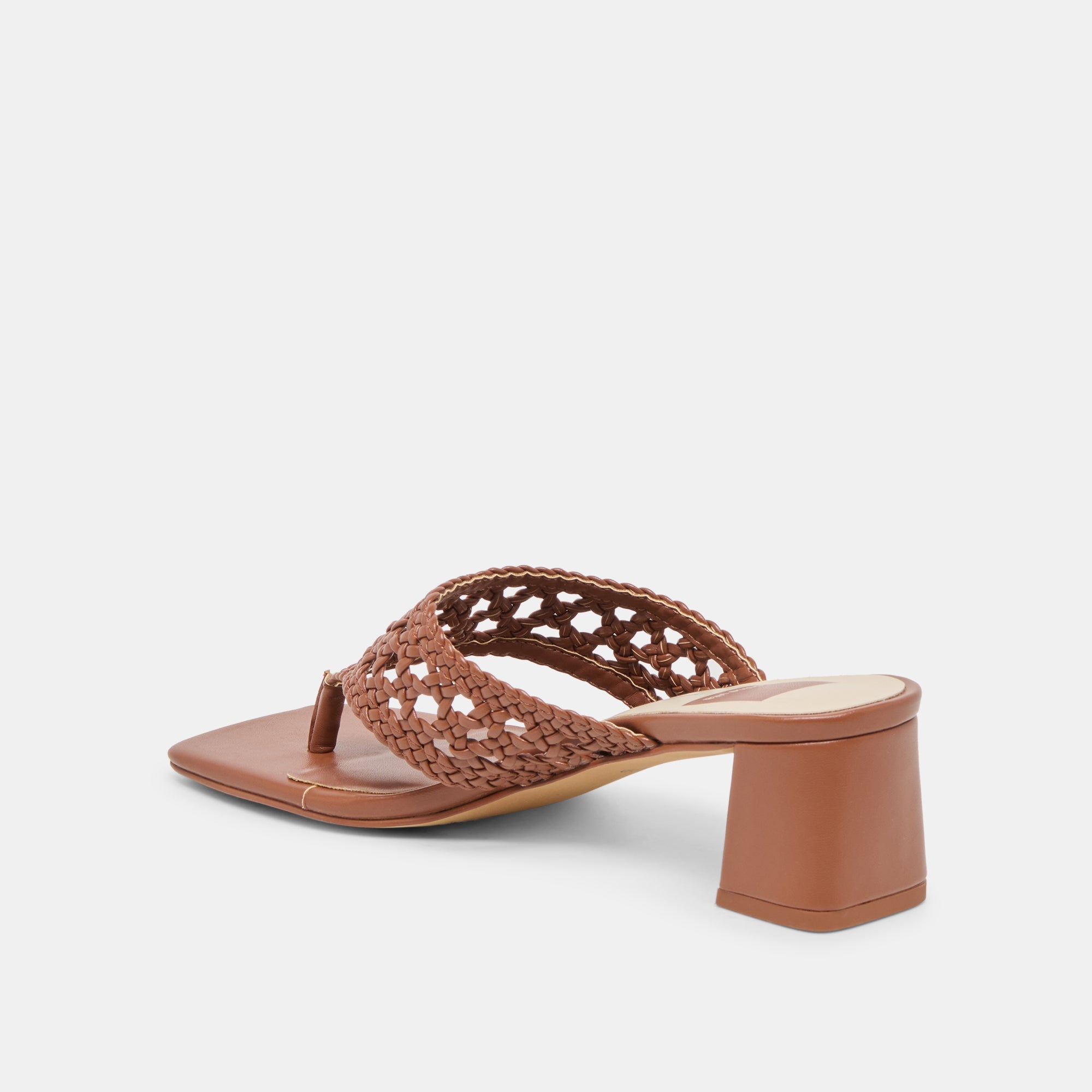 Barlo Cognac Woven Stella Heels / Dolce Vita