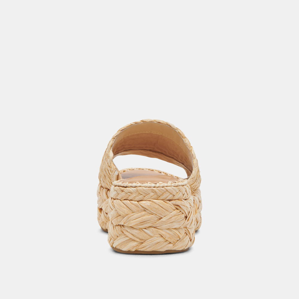 Chavi Sandals in Lt. Natural Raffia - Dolce Vita Shoes / Dolce Vita