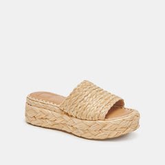 Chavi Sandals in Lt. Natural Raffia - Dolce Vita Shoes / Dolce Vita