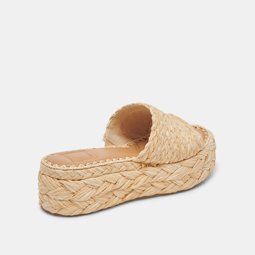 Chavi Sandals in Lt. Natural Raffia - Dolce Vita Shoes / Dolce Vita
