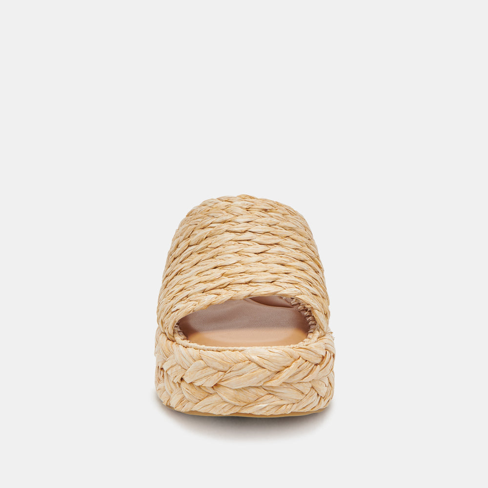 Chavi Sandals in Lt. Natural Raffia - Dolce Vita Shoes / Dolce Vita