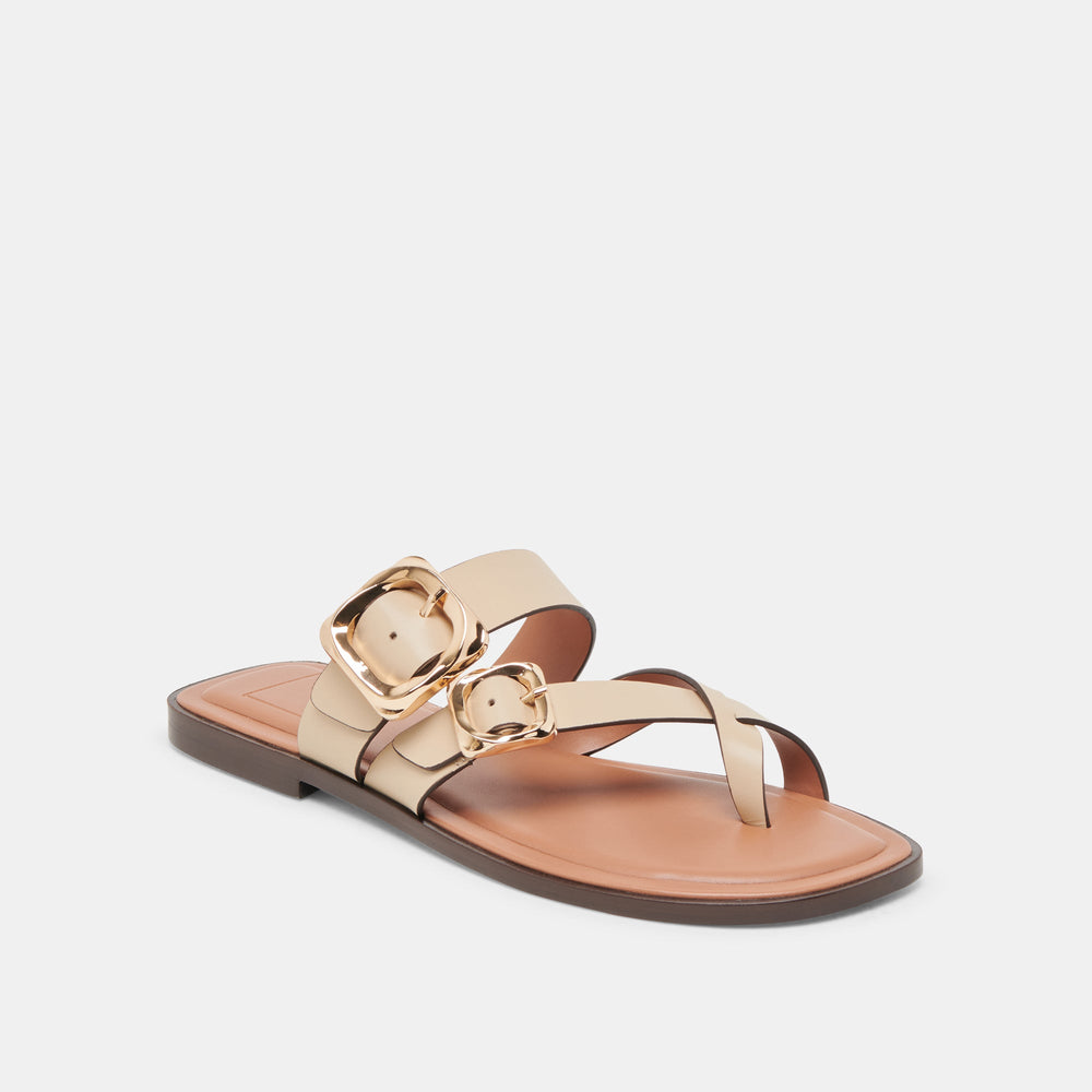 Shore Ivory Leather Sandals / Dolce Vita