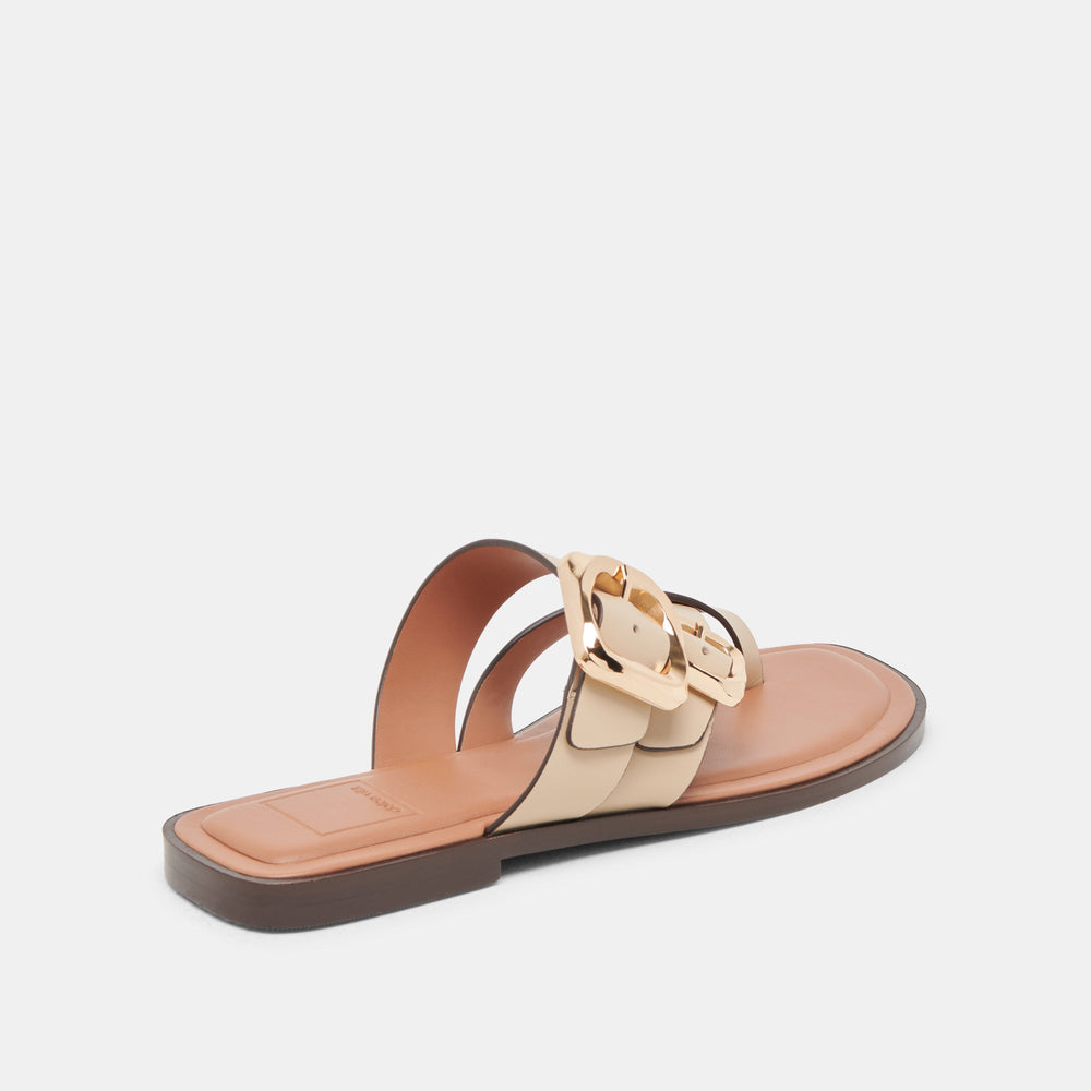 Shore Ivory Leather Sandals / Dolce Vita