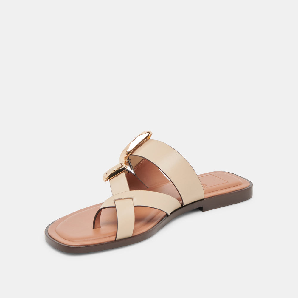 Shore Ivory Leather Sandals / Dolce Vita