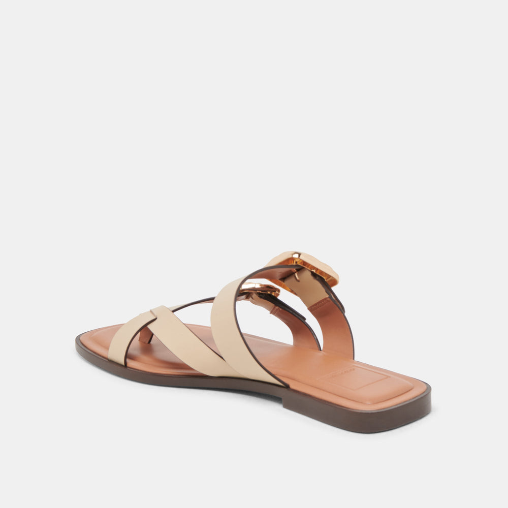 Shore Ivory Leather Sandals / Dolce Vita