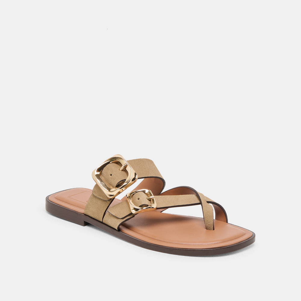 Shore Taupe Suede Sandals / Dolce Vita