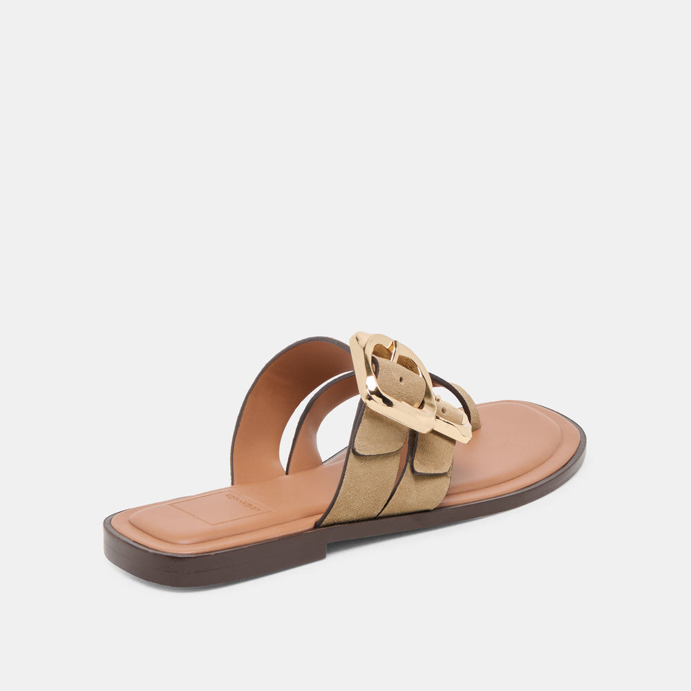 Shore Taupe Suede Sandals / Dolce Vita