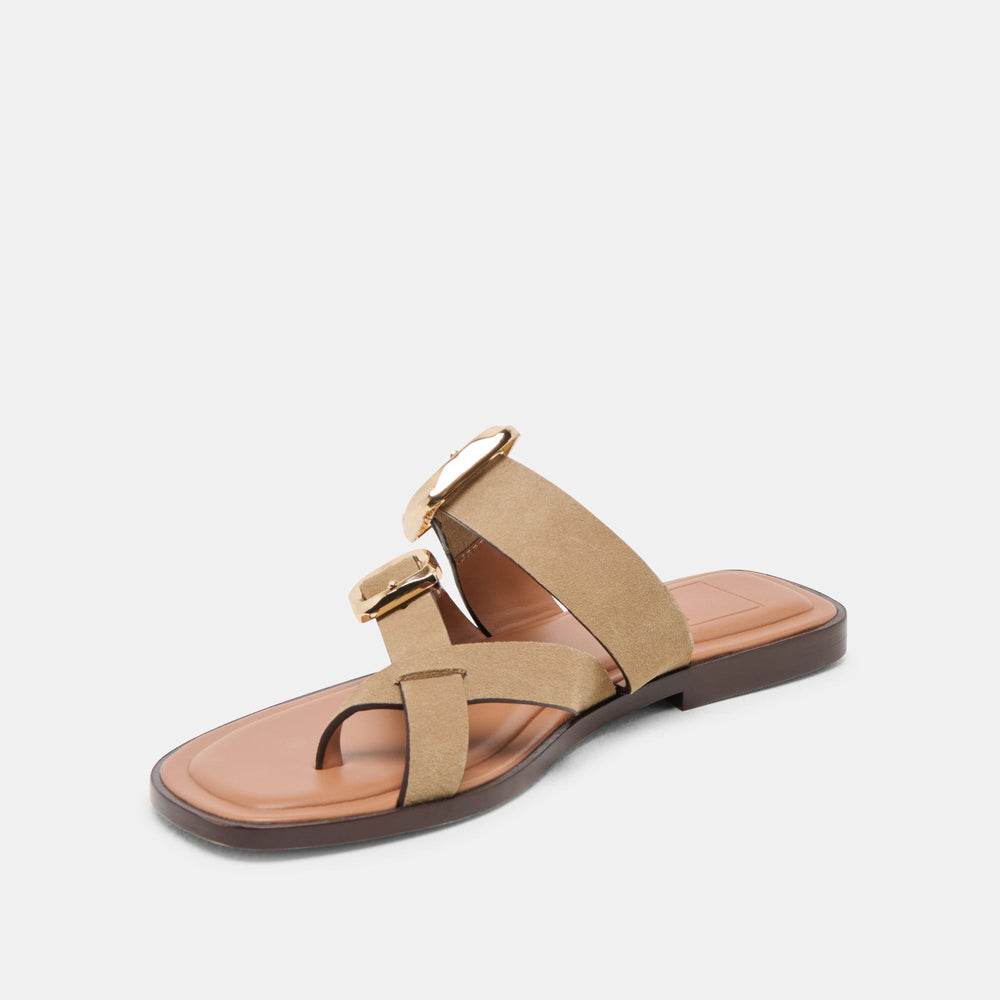 Shore Taupe Suede Sandals / Dolce Vita