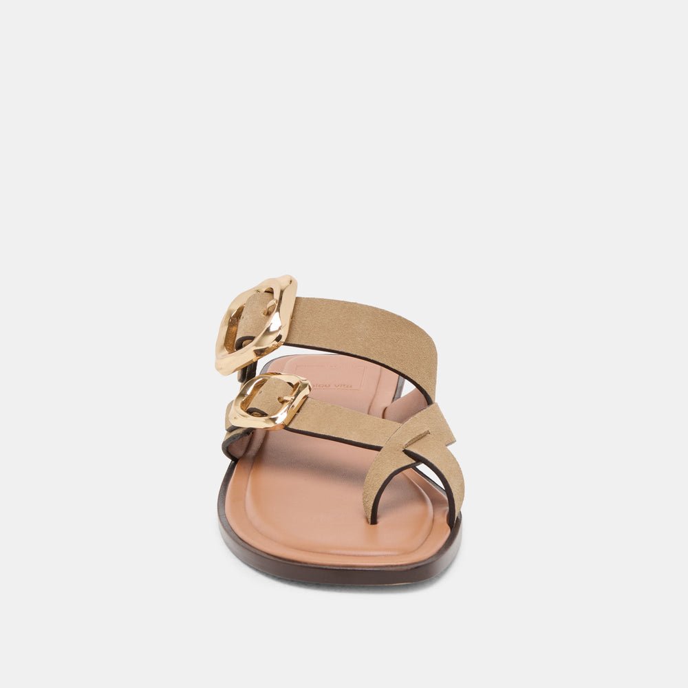 Shore Taupe Suede Sandals / Dolce Vita
