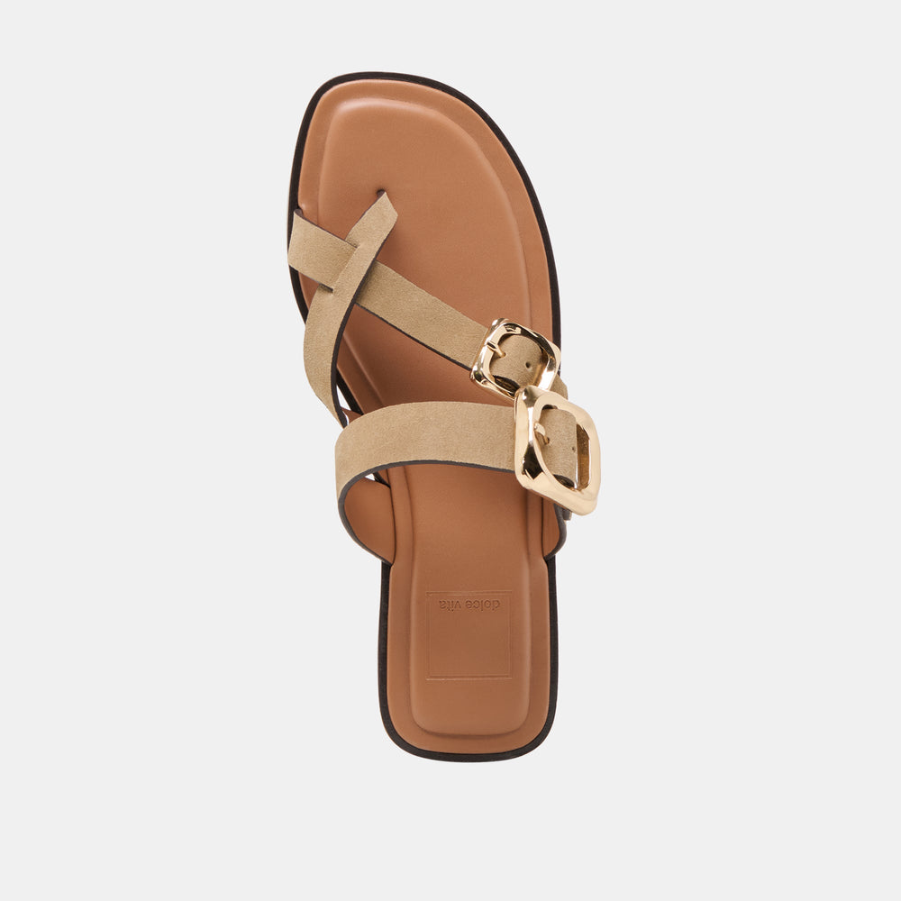 Shore Taupe Suede Sandals / Dolce Vita