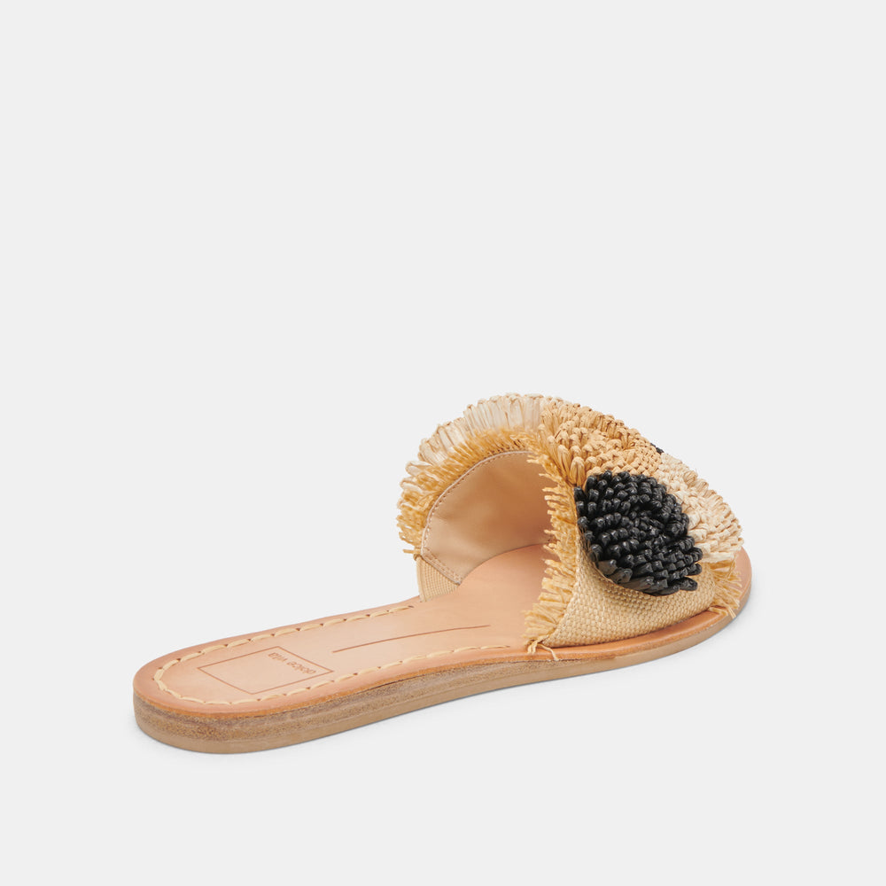DANELA SANDALS BLACK NATURAL RAFFIA
 – Dolce Vita / Dolce Vita