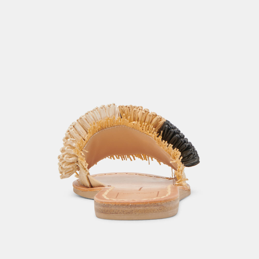 DANELA SANDALS BLACK NATURAL RAFFIA
 – Dolce Vita / Dolce Vita