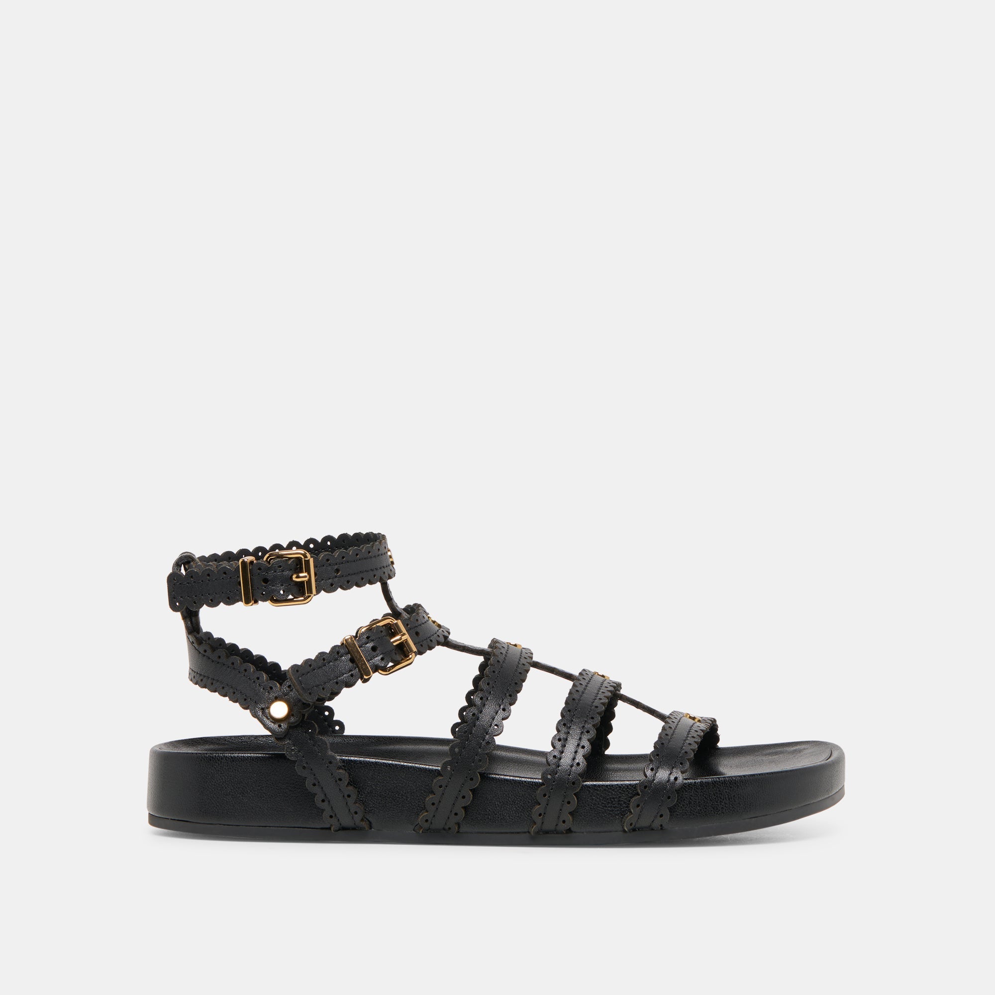 Susana Black Leather Sandals / Dolce Vita