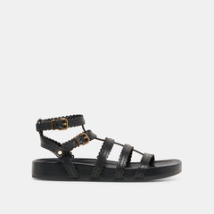 Susana Black Leather Sandals / Dolce Vita