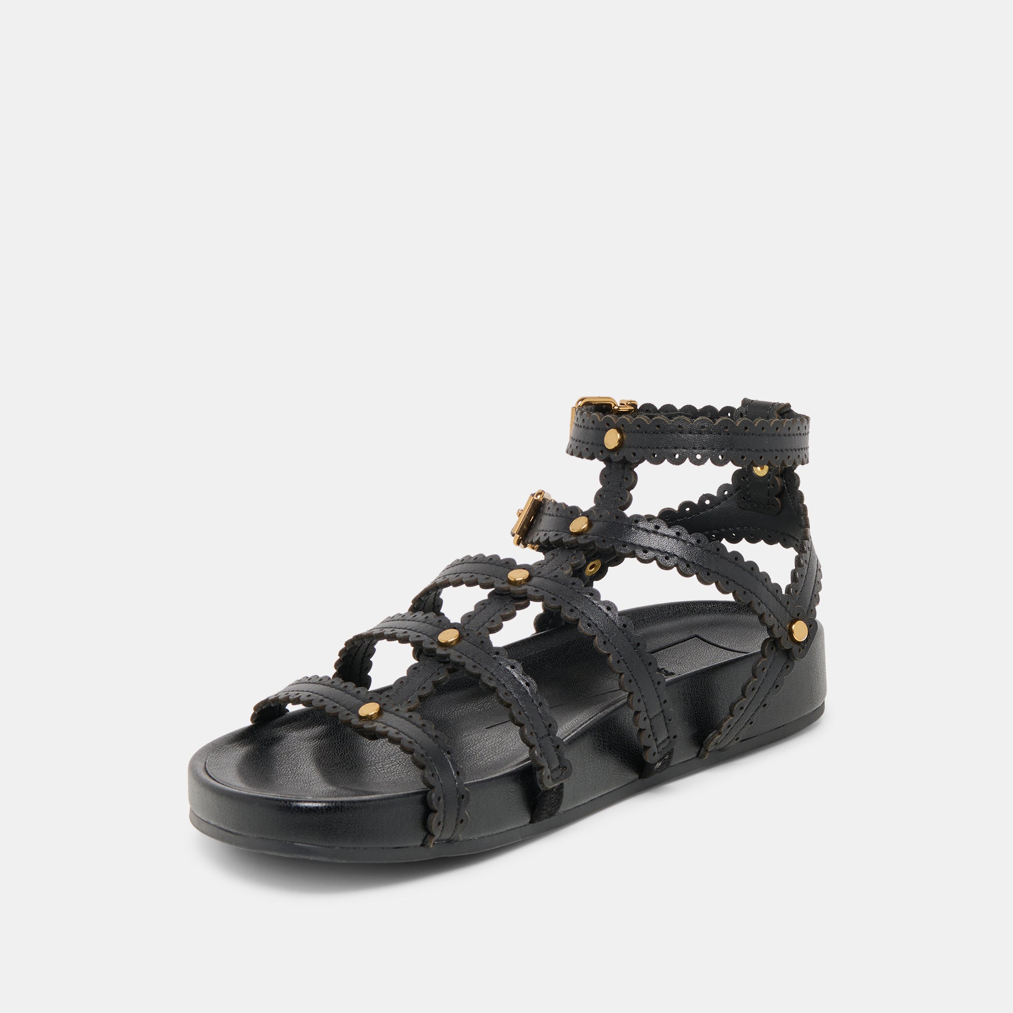 Susana Black Leather Sandals / Dolce Vita