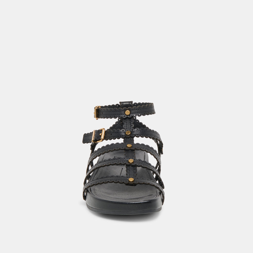 Susana Black Leather Sandals / Dolce Vita
