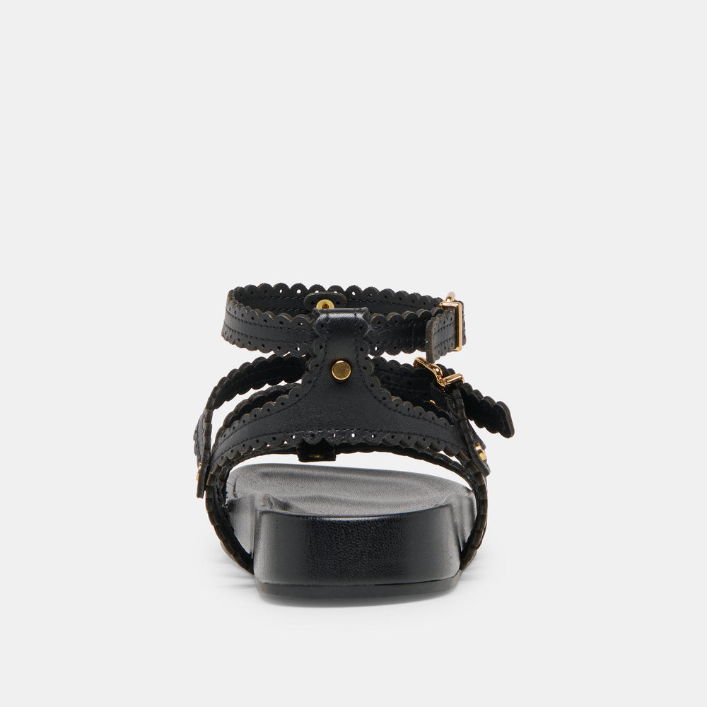 Susana Black Leather Sandals / Dolce Vita