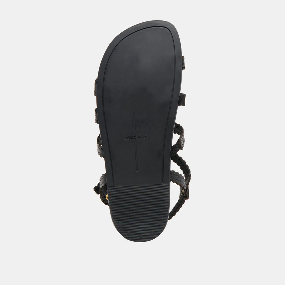 Susana Black Leather Sandals / Dolce Vita
